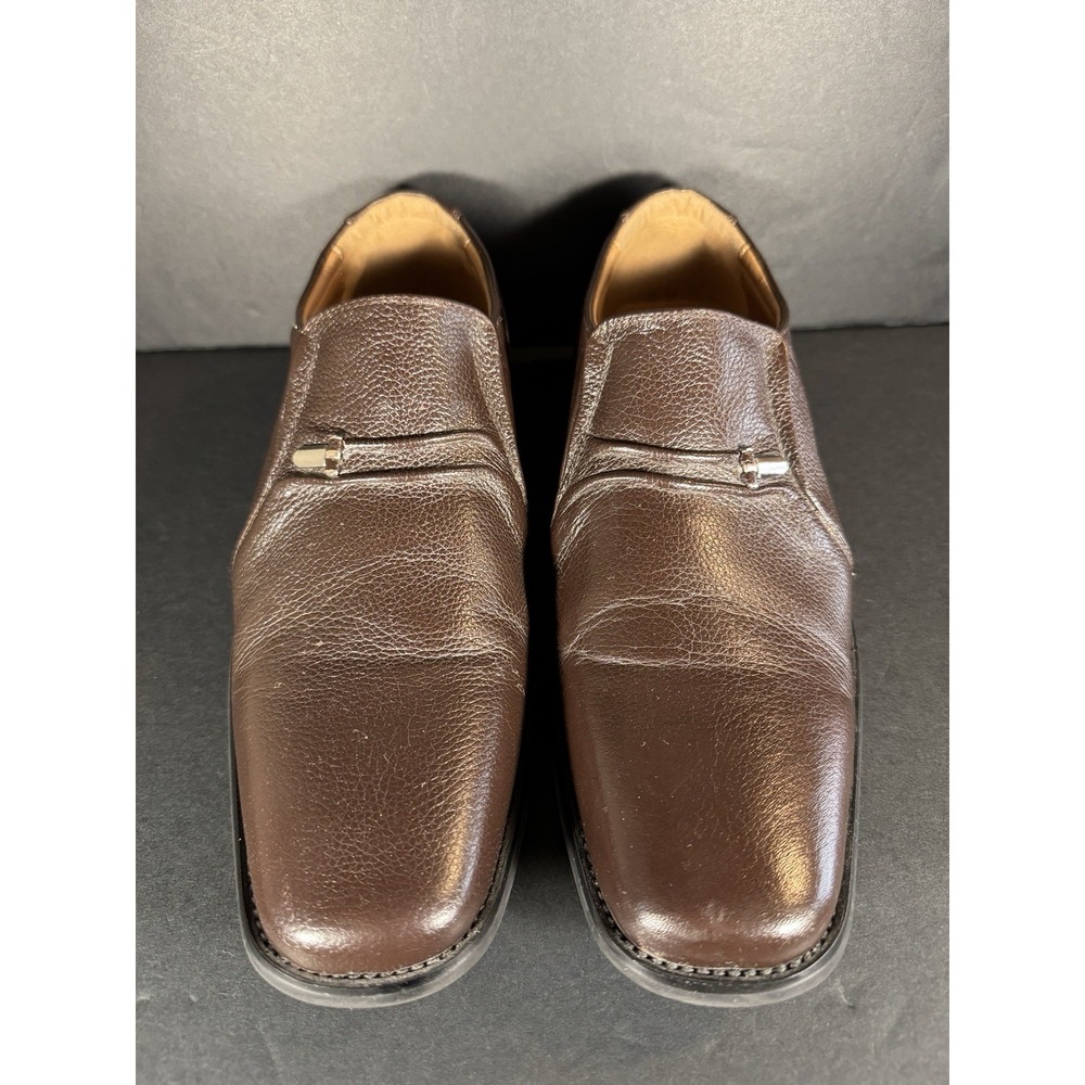 Men's Size 11 La Milano A1052 Leather Slip On Loafers Dress Shoes Brown Clean - Picture 2 of 8